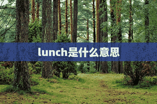 lunch是什么意思(lunch是什么意思翻译中文)